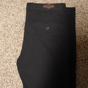 Aiopeson mens wear, Black, 32x32, Chino's, Flat Front